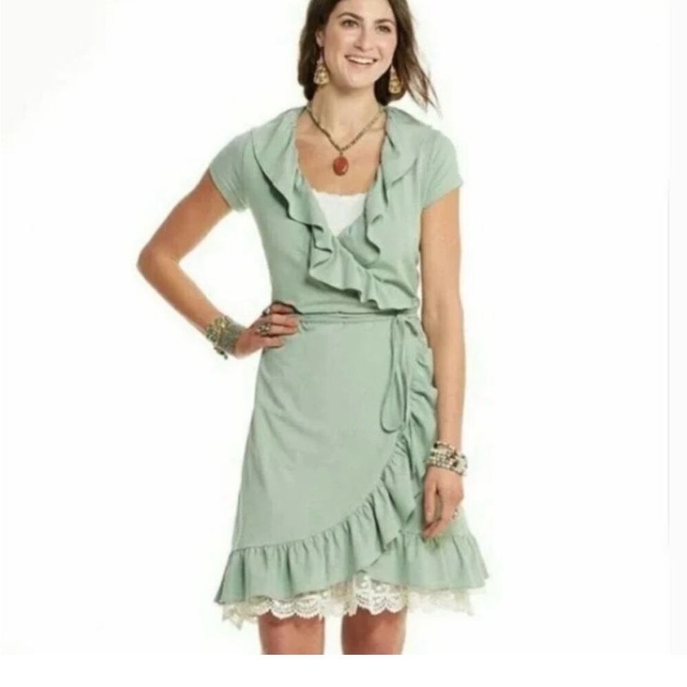 Matilda Jane Light Green Ruffle Dress